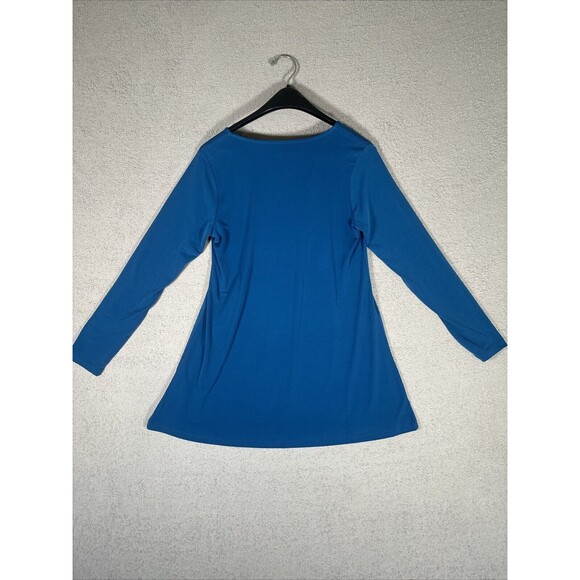 Susan Graver Modern Essentials Long Sleeve Blouse Women’s Size XS Blue - Picture 8 of 9